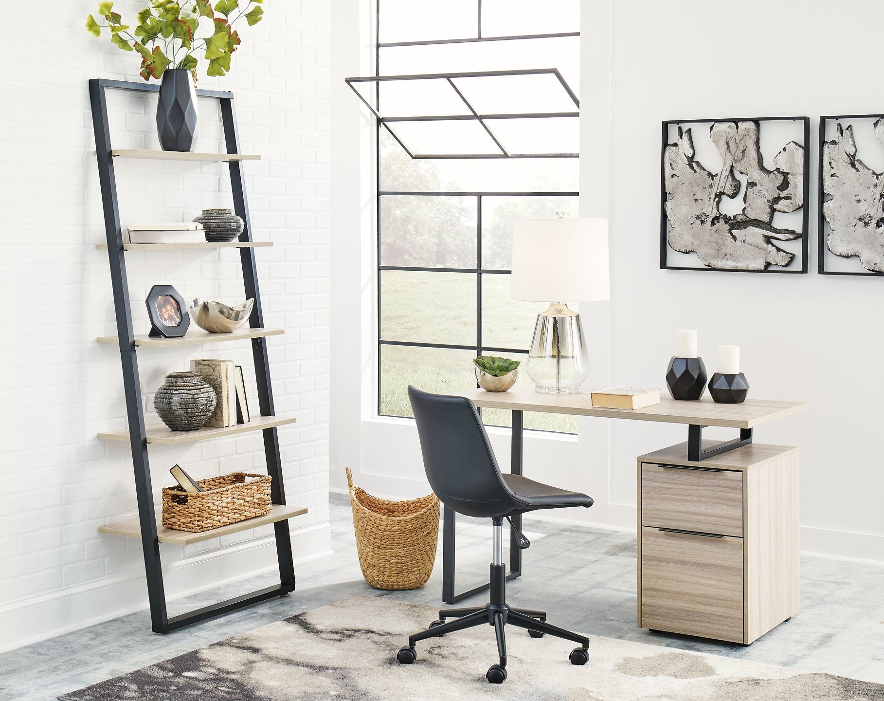 Ensemble de bureau à domicile Waylowe 2 pièces