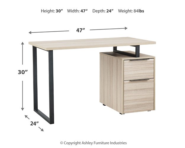 Ensemble de bureau à domicile Waylowe 2 pièces