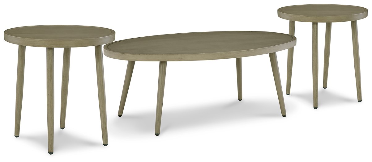 Ensemble de 3 tables d'appoint d'extérieur Swiss Valley