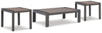 Ensemble de 3 tables d'appoint d'extérieur Tropicava