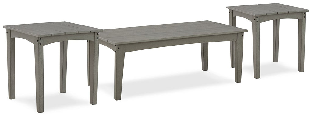 Ensemble de 3 tables d'appoint d'extérieur Visola