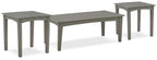 Ensemble de 3 tables d'appoint d'extérieur Visola