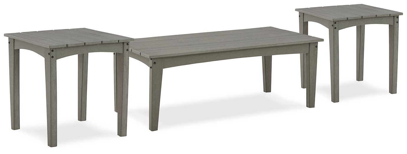 Ensemble de 3 tables d'appoint d'extérieur Visola
